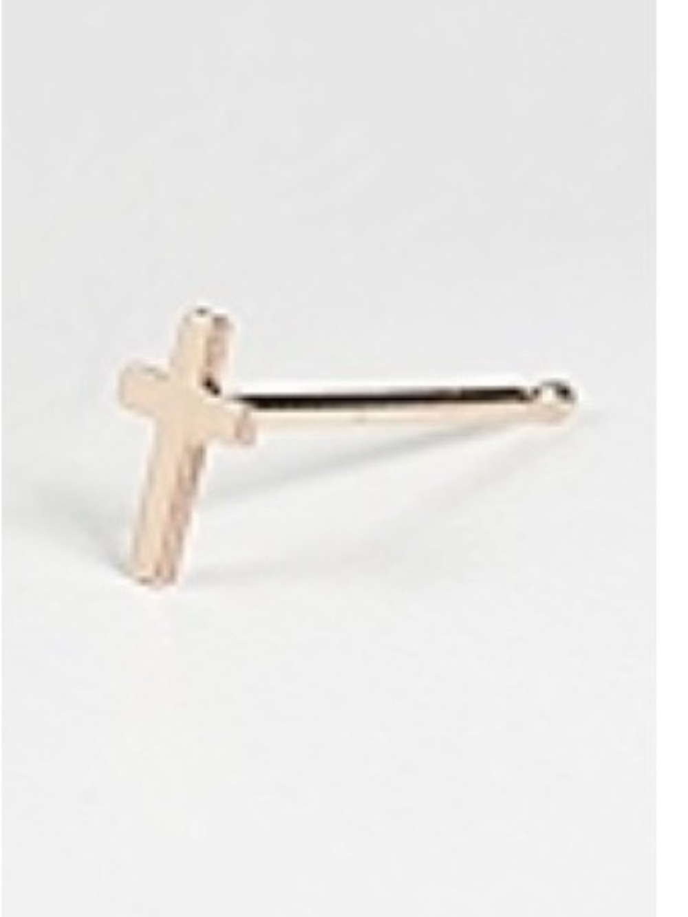 Zoe Chicco Tiny Gold Cross Stud Earring